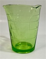FABULOUS URANIUM GLASS MEASURING CUP