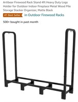 NEW 4ft Firewood Rack Stand, Matte