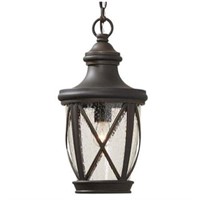 $90  Bronze Craftsman Seeded Glass Lantern