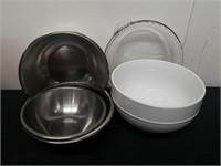 Stainless steel mixing bowls, large porcelain