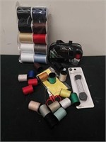 Spools of thread, sewing kit, and round cord