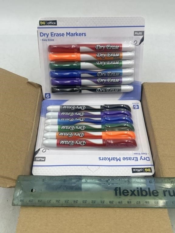 NEW Lot of 6-6ct DG Office Dry Erase Markers