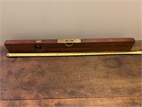 1908 Stanley Rule & Level Co. Wood/Brass Level