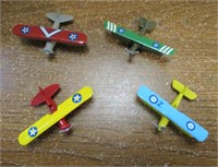 4 Miniature Die Cast Airplanes