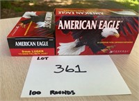 2 Boxes American Eagle 9mm Luger, 115 gr FMJ,