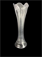 Vintage Clear Glass Swung Vase