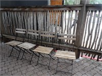 Bid X 4:Folding Rustic Patio Chairs
