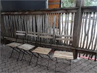 Bid X 4:Folding Rustic Patio Chairs