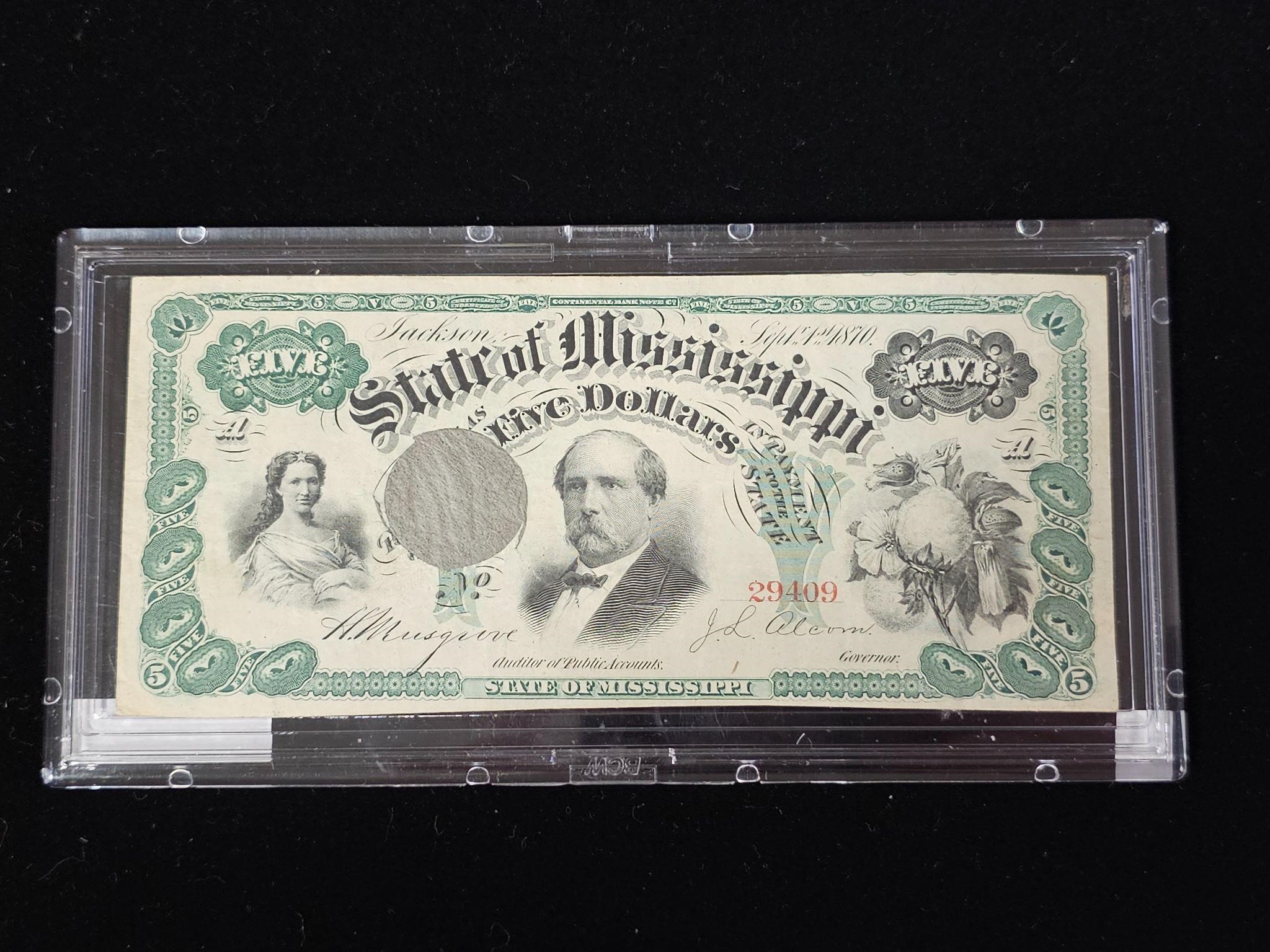 July 19, 2024 US & Confederate Currency Online Only Auction