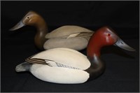 Pair of Canvasbacks by Jim Britton Signed and
