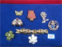 Lot of CUTE Brooches and Pins, Bracelet