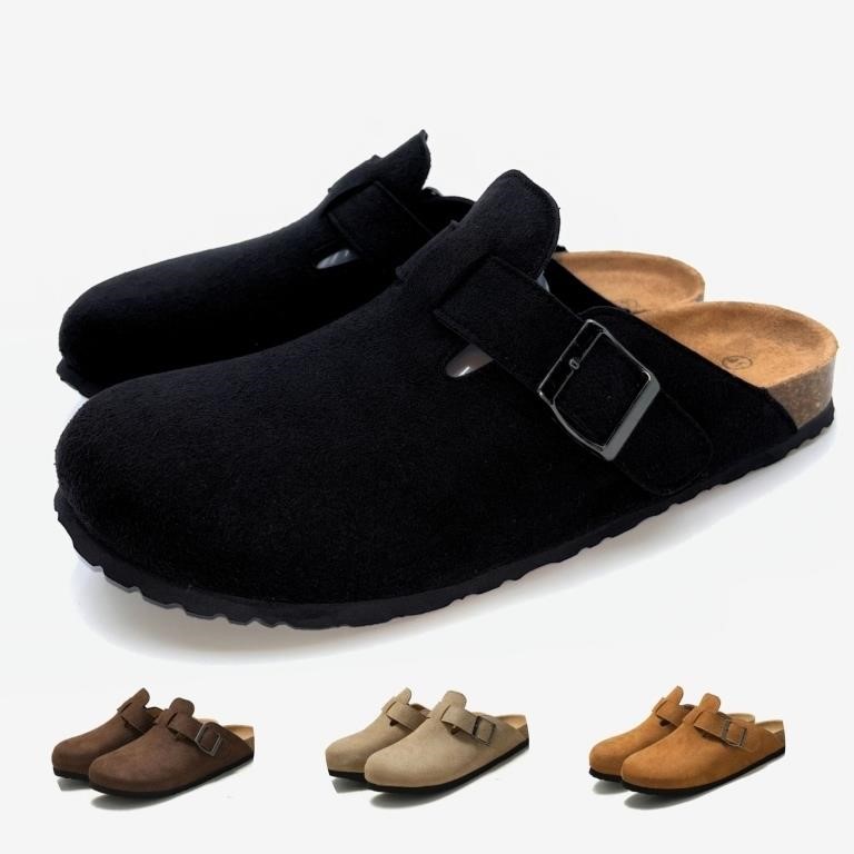 P108  BERANMEY Suede Clogs & Mules, Arch Support