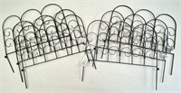 6pc 16” Black Metal Wire Garden Fence