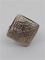 Sterling Silver Modernist Square Shaped Ring