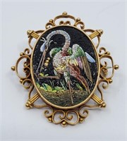 Antique Early 19TH Century 18KT Gold MIcromosaic