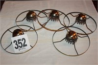 5 Brass Lamp Shade Holders
