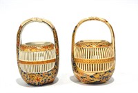 Two Japanese Satsuma Baskets