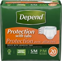 3 packs of Medium Depend Protection with Tabs