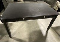 (L) Dark Wood Coffee Table With Drawer. 48” x 30”