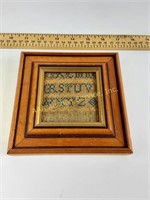 19th century sampler cross stitch fragment,