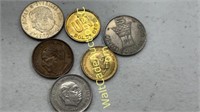 Coins From Mexico, Soles De Oro, & España Lot Of