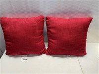 Two red pillows