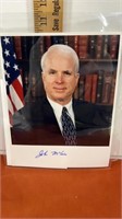 Signed photo of John McCain 8" x 10”