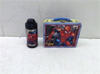 Metal Spiderman Lunchbox w/ Thermos