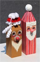 Hand Painted by Linda Small Posts Santa & Rudy