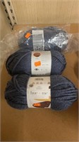 3 Bundles of 137YD/125M of Blue Yarn
