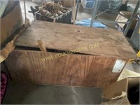 Wood Storage Box w/ Contents