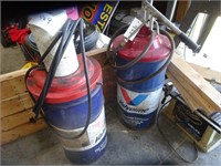 (2) 30 Gallon Valvoline Oil Tank