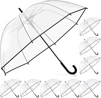 8 Pieces Clear Bubble Umbrella Auto Open Dome