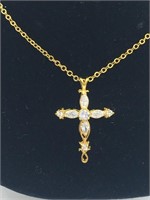 Beautiful Crystal Cross Necklace