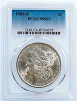 Coin 1883-O Morgan Silver Dollar - PCGS MS63