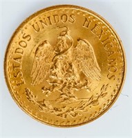 Coin 1945 Mexico 2 Peso Gold Coin - Dos Peso