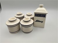 Mini Ceramic Butter (4) and Nutmeg Containers