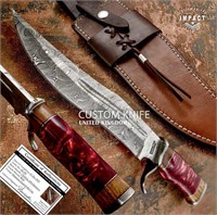 NEW 17" IMPACT CUTLERY RARE DAMASCUS KNIFE