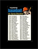 1971 Topps #619 6th Series Checklist EX to EX-MT+