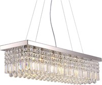 7PM Rectangle K9 Crystal Chandelier  L31.5.