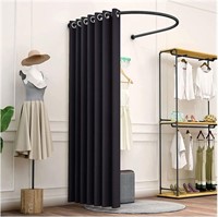 Clothing Store Fitting Room  38x38x79IN Black