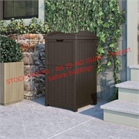 Suncast 33 gal outdoor hideaway trash can