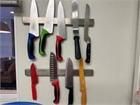 Wall Mounted Knife Holder w. Knife Set