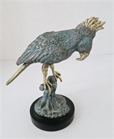 Vintage Brass Cockatoo Sculpture