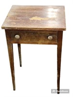 Cherry 1 Drawer Stand Table with Tapered Legs