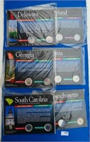 6 Cards w/2 coins each (12) State Quarters