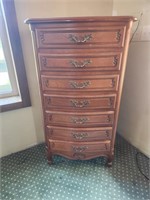 7 drawer dresser 27x16x59" tall - solid wood