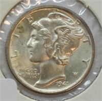 1941 MERCURY DIME  GEM