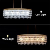 38.2" L Modern Gold Chandelier Shell Pendant Light