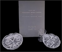 Cut Glass Dishes & 1946 Flushing Meadow Plans